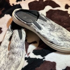 Montana West Black and White Slip-On Loafers
